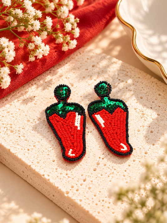 Chilli Pop Beaded Statement Earrings