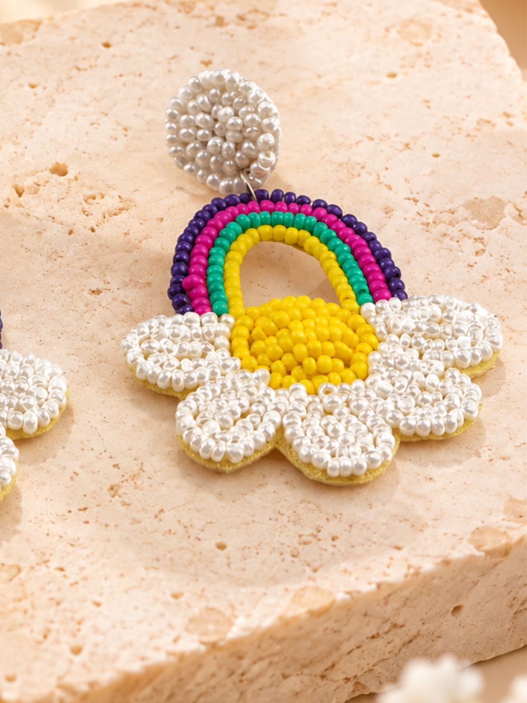 Color Pop Rainbow Daisy Earrings
