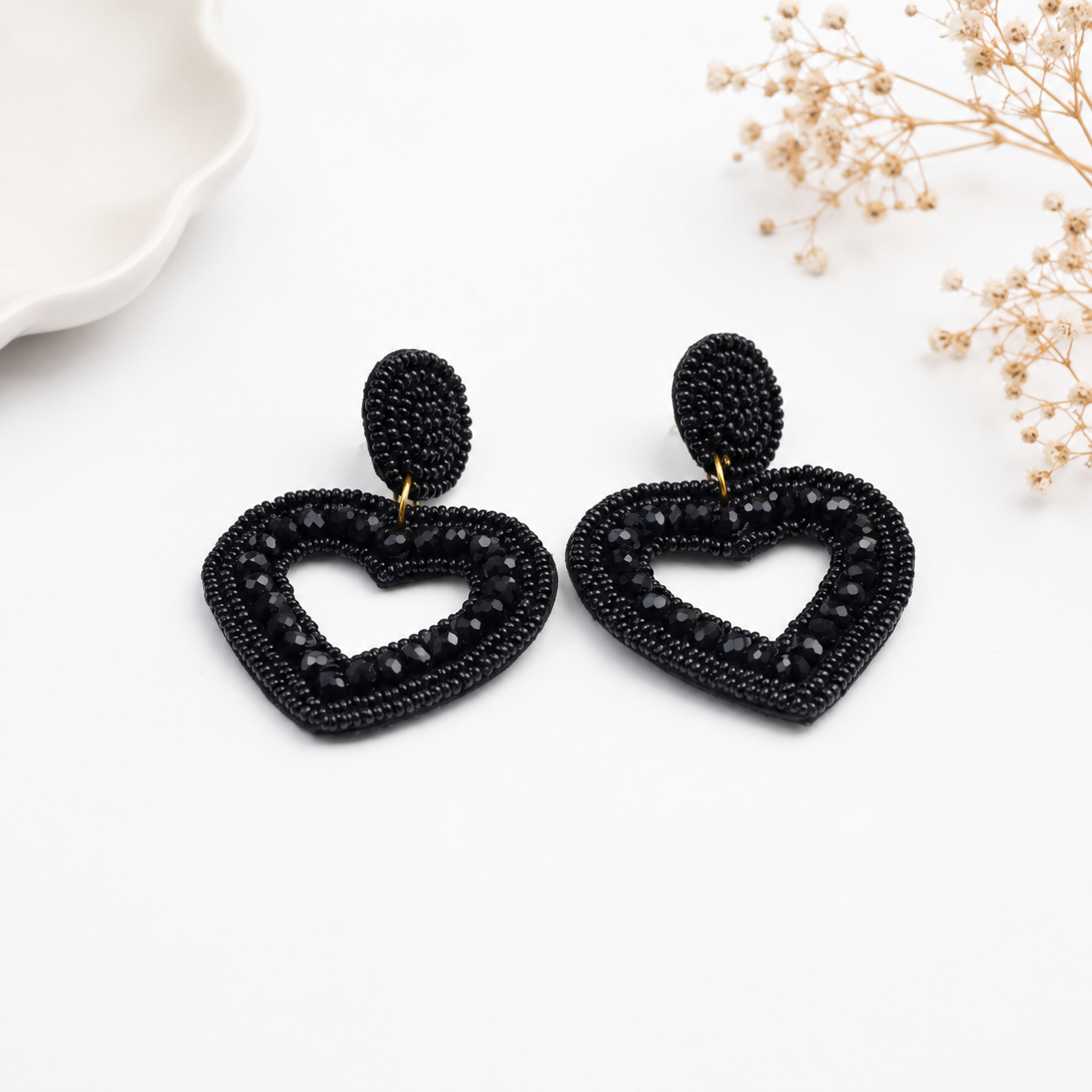 Color Pop Midnight Heart Earrings