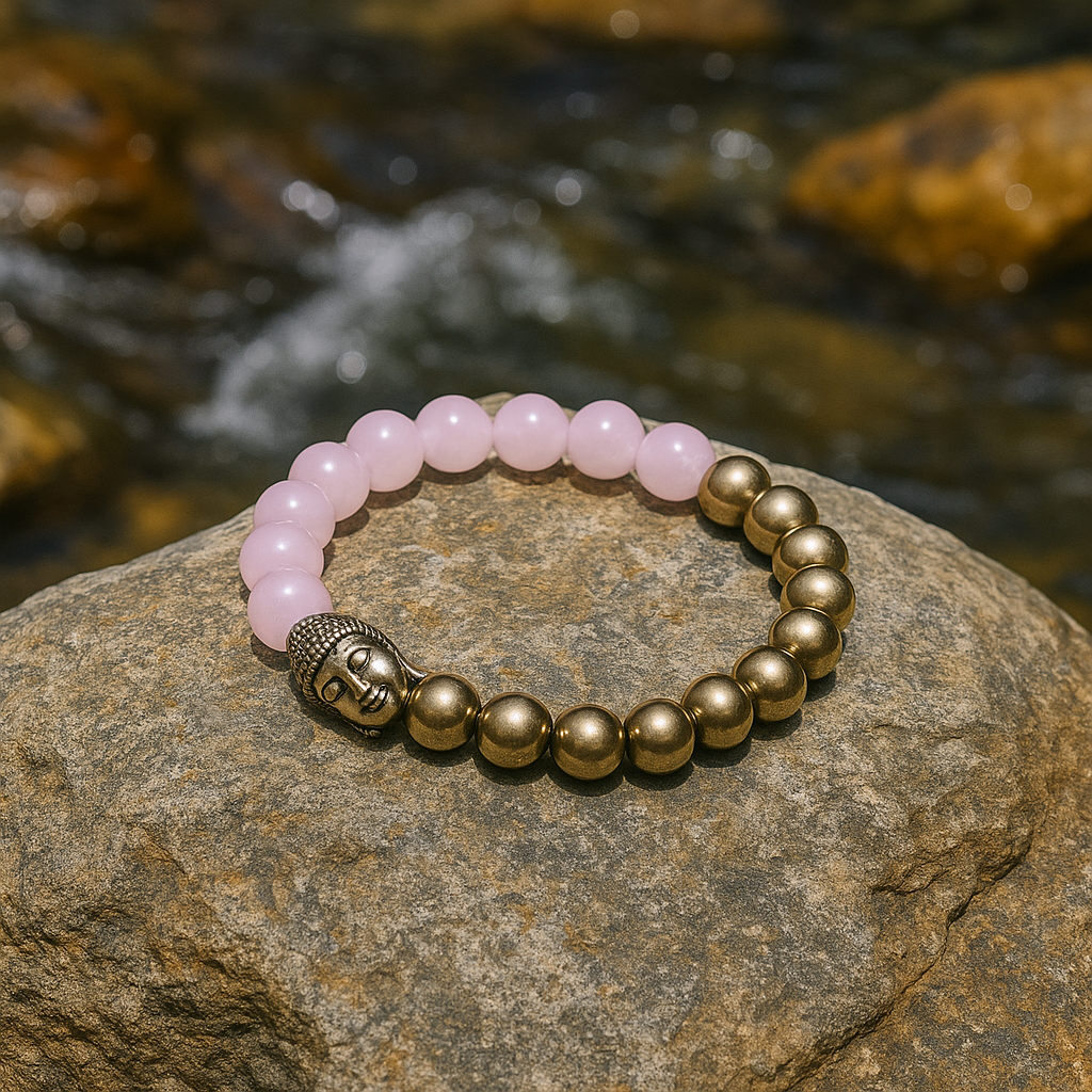 Sacred Softness – Rose Quartz & Golden Hematite