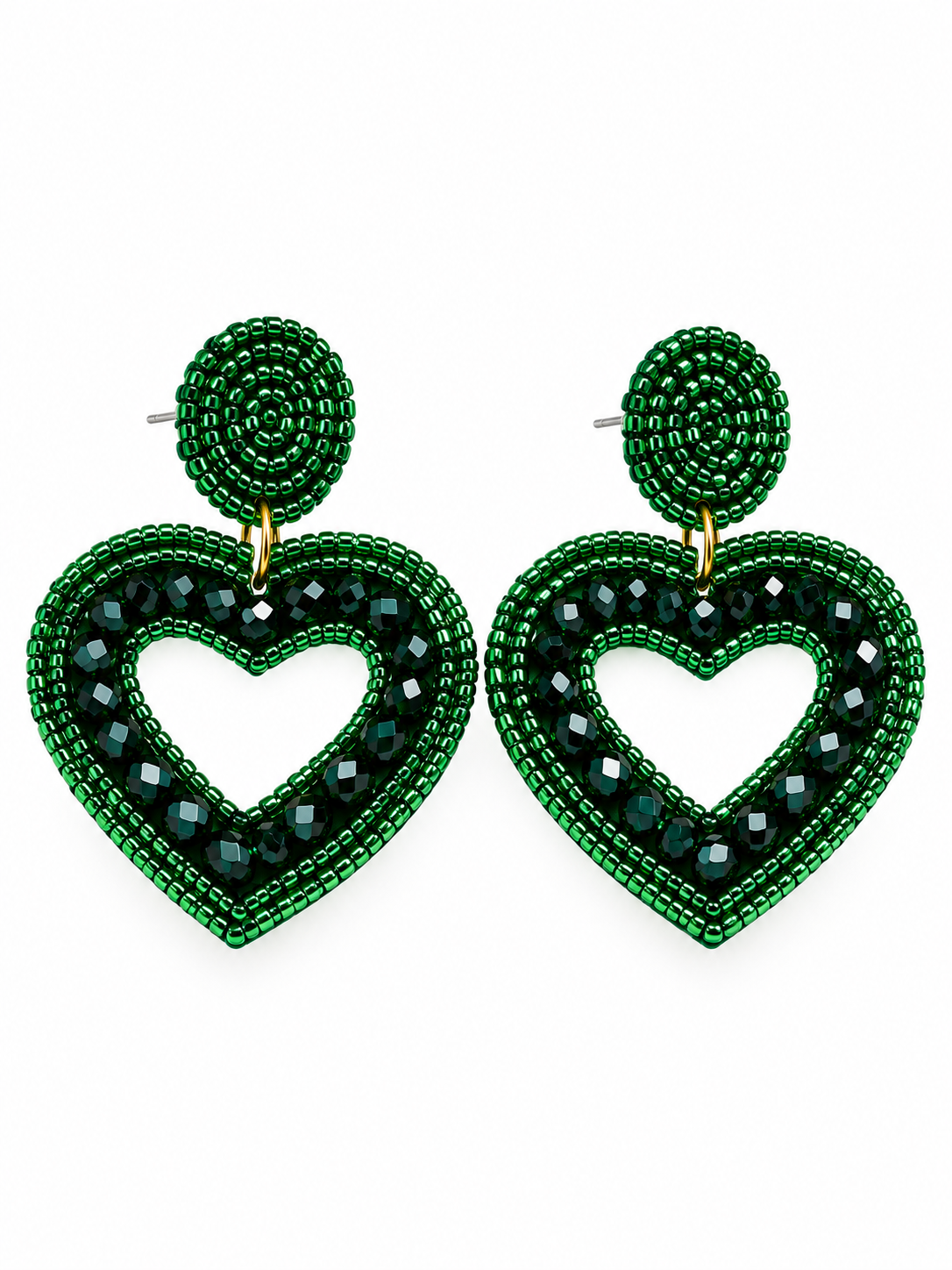 Color Pop Emerald Heart Earrings