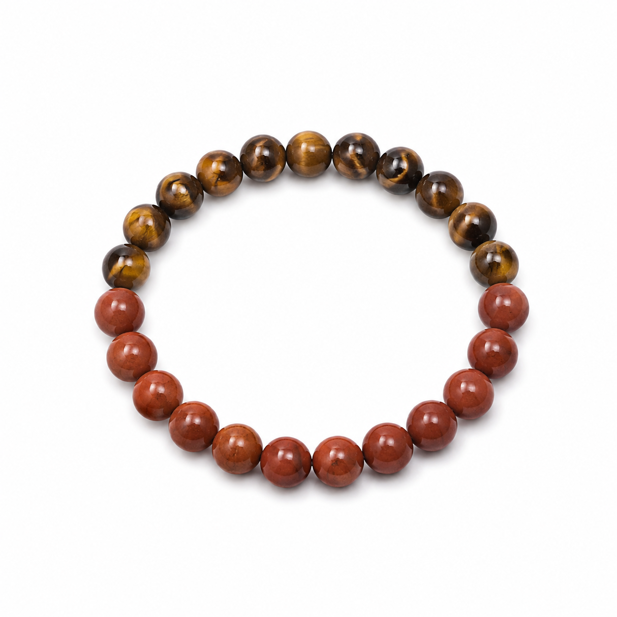RIAS Fierce – Tiger Eye & Red Jasper Bracelet for Strength & Stability