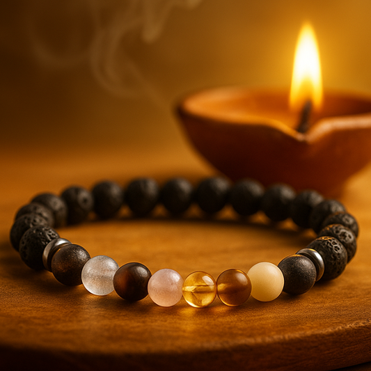Navgrah Healing Bracelet with Lava Beads – Spiritual Energy Jewelry