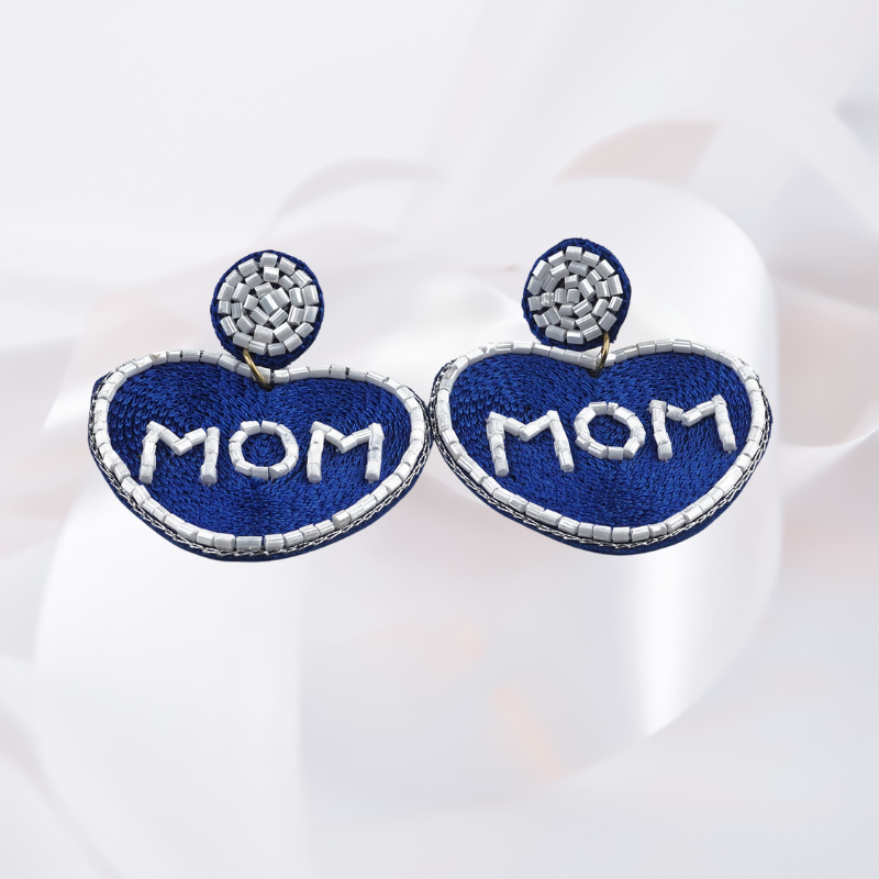Candy Heart “MOM” Drops – Blue/White | RIAS