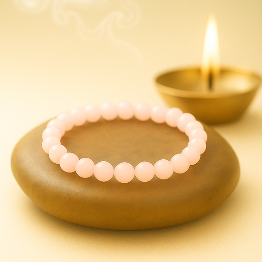 Moon-Energised RIAS Bloom – Rose Quartz Bracelet of Self-Love & Healing