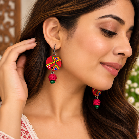 Rangoli Jhumka Earrings