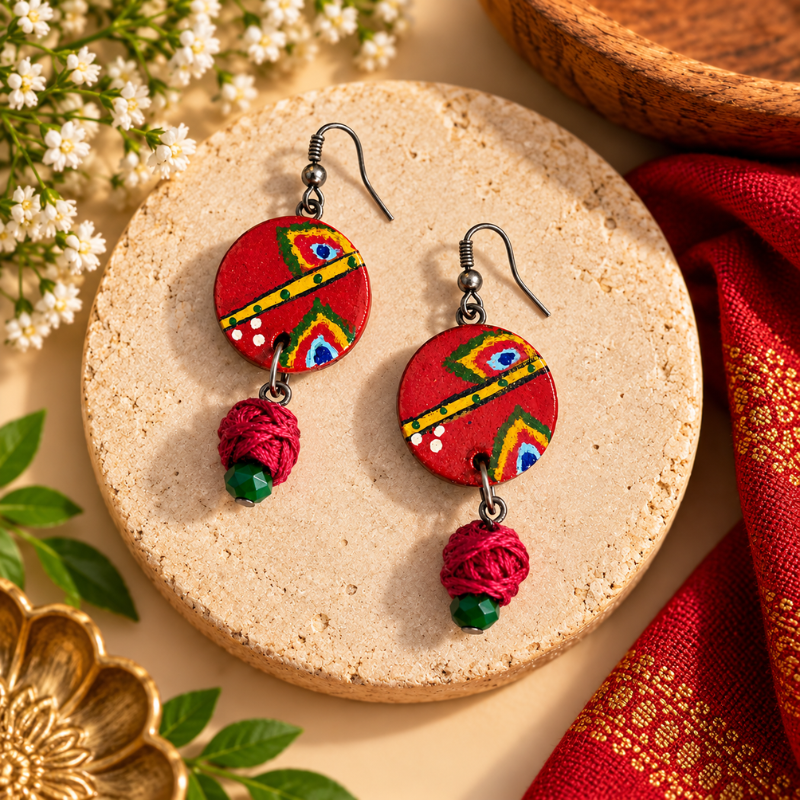 Rangoli Jhumka Earrings