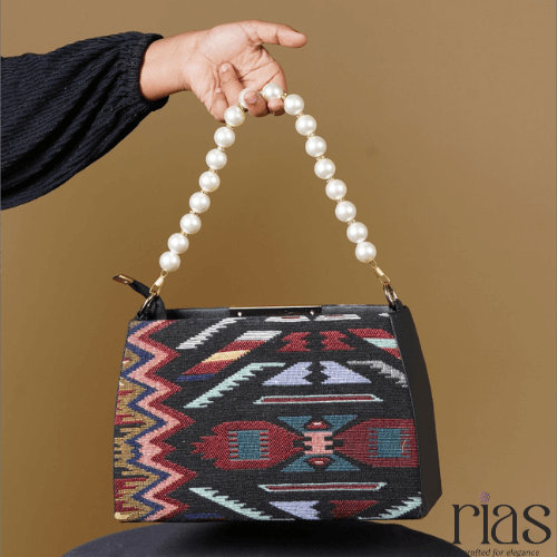 Pearl Radiance Geo Handbag