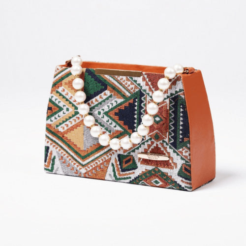 Sunset Geo pearl Bag