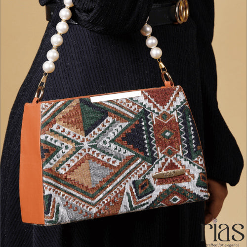 Sunset Geo pearl Bag
