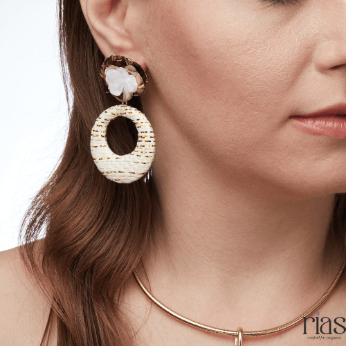 Bloom Woven Hoop Earrings